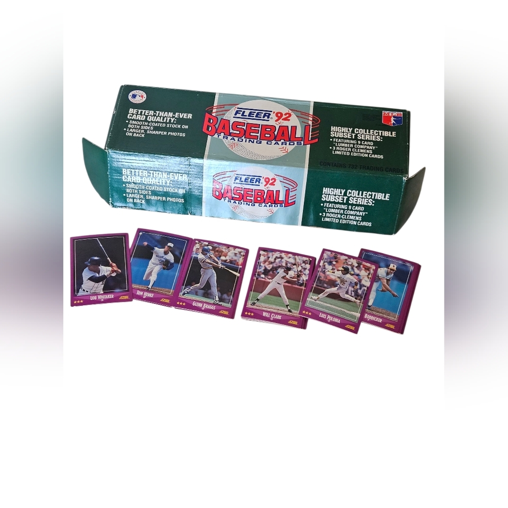 Fleer 92 Baseball Trading Cards Box Set.